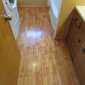 Valley Bath & Laundry Combo Laminate Floor Before 4